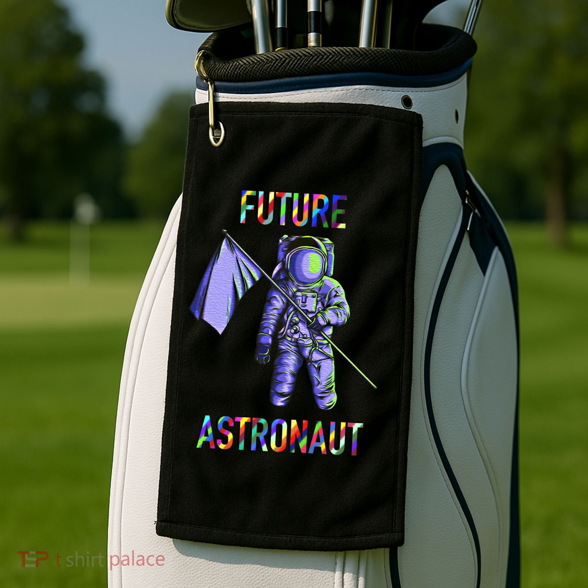 Future Astronauts Graphic Cool Gift Rainbow Stem Space Gift Golf Towel