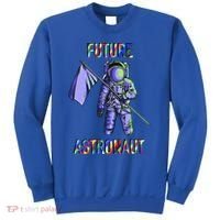 Future Astronauts Graphic Cool Gift Rainbow Stem Space Gift Sweatshirt thumb 0