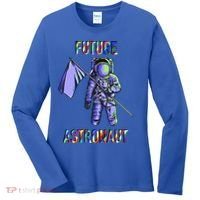 Future Astronauts Graphic Cool Gift Rainbow Stem Space Gift Women's Long Sleeve Shirt thumb 0