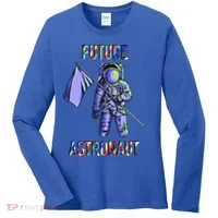 Future Astronauts Graphic Cool Gift Rainbow Stem Space Gift Women's Long Sleeve Shirt thumb 0