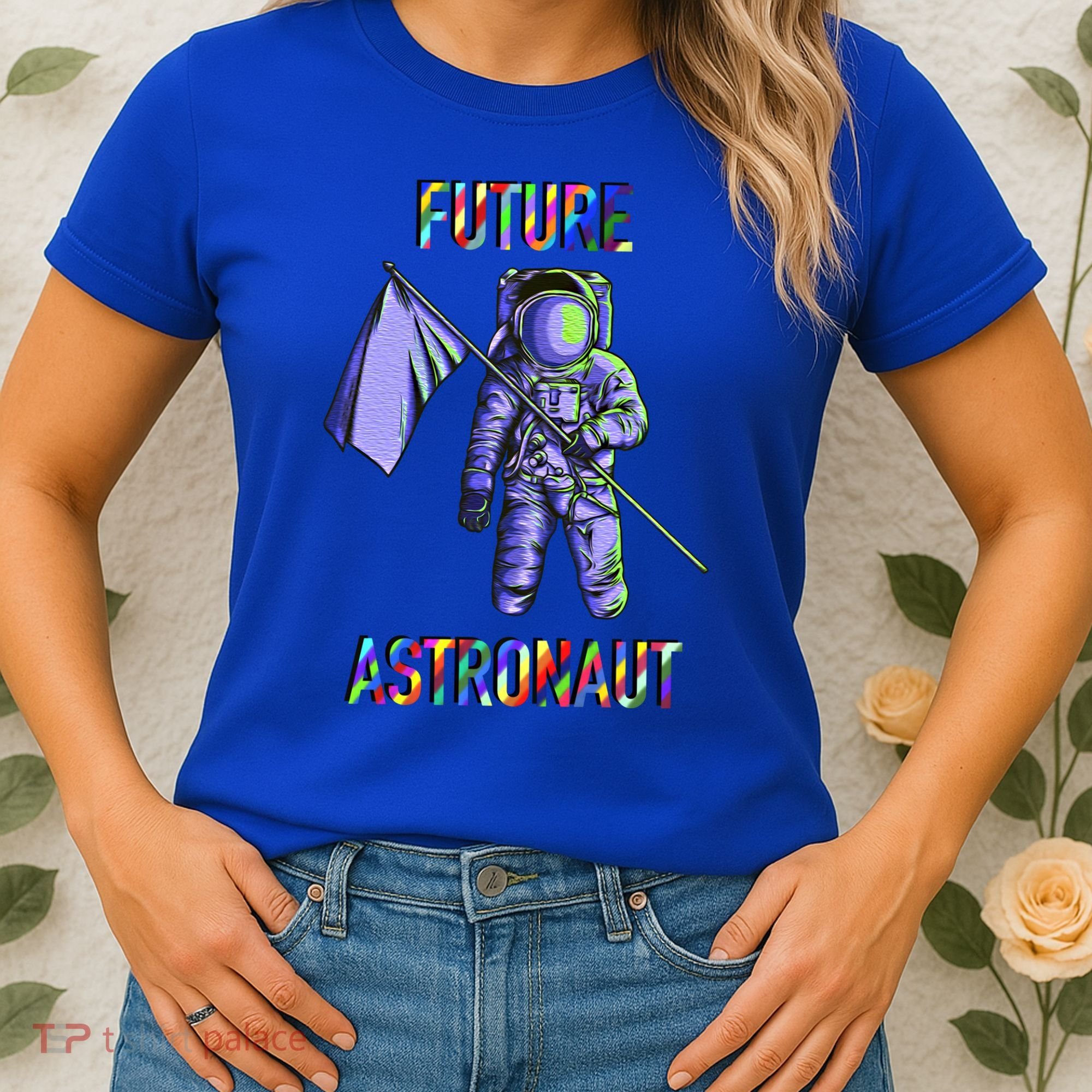 Future Astronauts Graphic Cool Gift Rainbow Stem Space Gift Women's T-Shirt