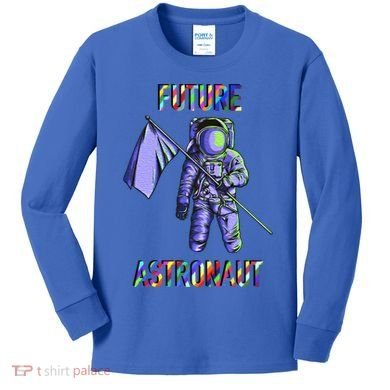 Future Astronauts Graphic Cool Gift Rainbow Stem Space Gift Kids Long Sleeve Shirt