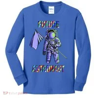 Future Astronauts Graphic Cool Gift Rainbow Stem Space Gift Kids Long Sleeve Shirt thumb 0