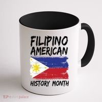 Filipino American History Month | Philippines Flag Coffee Mug thumb 1