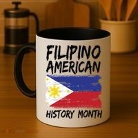 Filipino American History Month | Philippines Flag Coffee Mug thumb 4