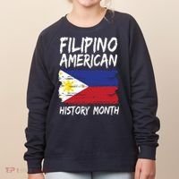 Filipino American History Month | Philippines Flag Women's Sweatshirt thumb 0