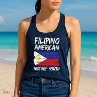 Filipino American History Month | Philippines Flag Women's Tank Top thumb 2