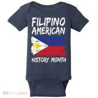 Filipino American History Month | Philippines Flag Baby Bodysuit thumb 0