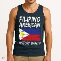 Filipino American History Month | Philippines Flag Tank Top thumb 3