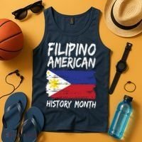 Filipino American History Month | Philippines Flag Tank Top thumb 4