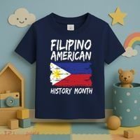 Filipino American History Month | Philippines Flag Toddler T-Shirt thumb 3