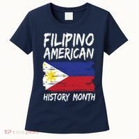 Filipino American History Month | Philippines Flag Women's T-Shirt thumb 0