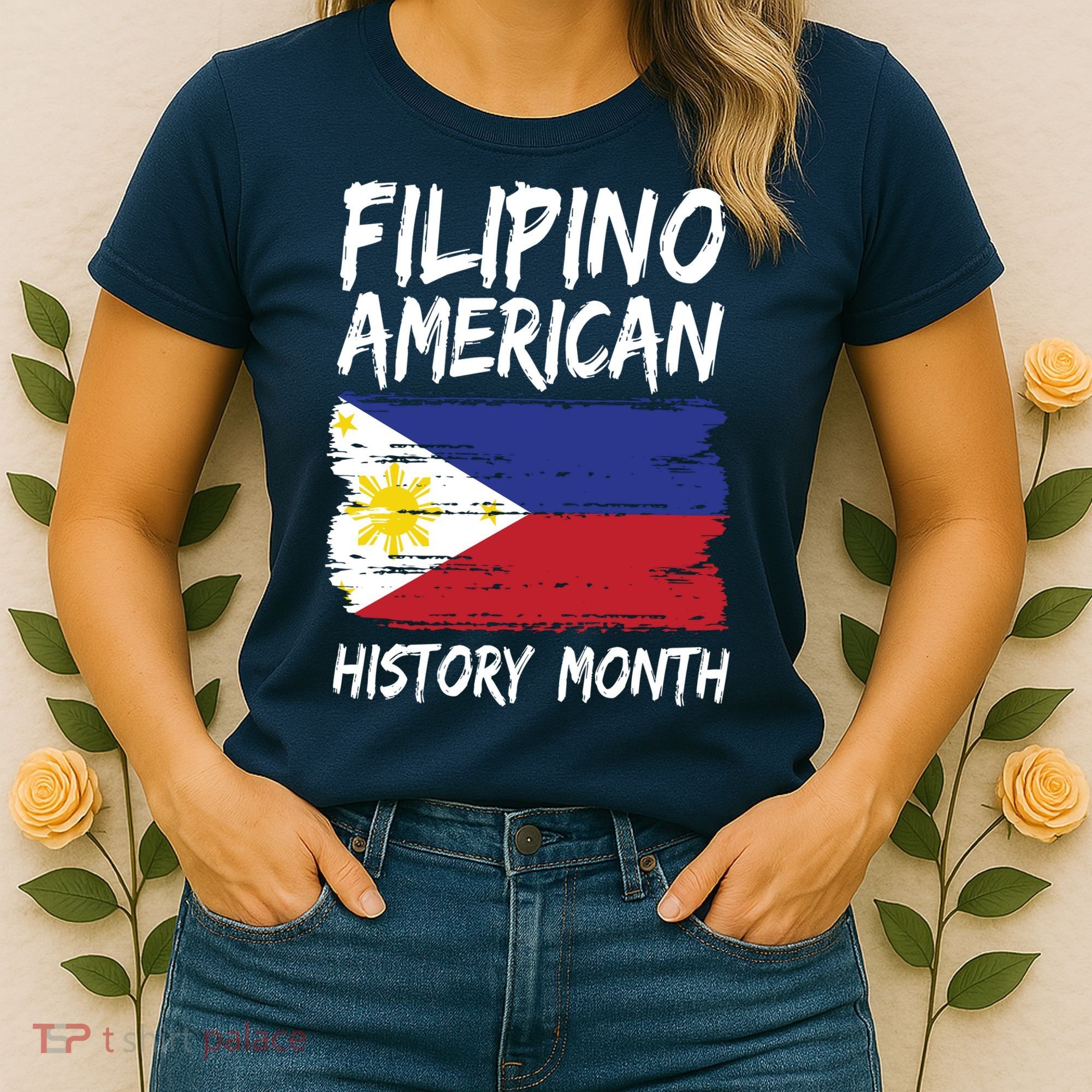 Filipino American History Month | Philippines Flag Women's T-Shirt