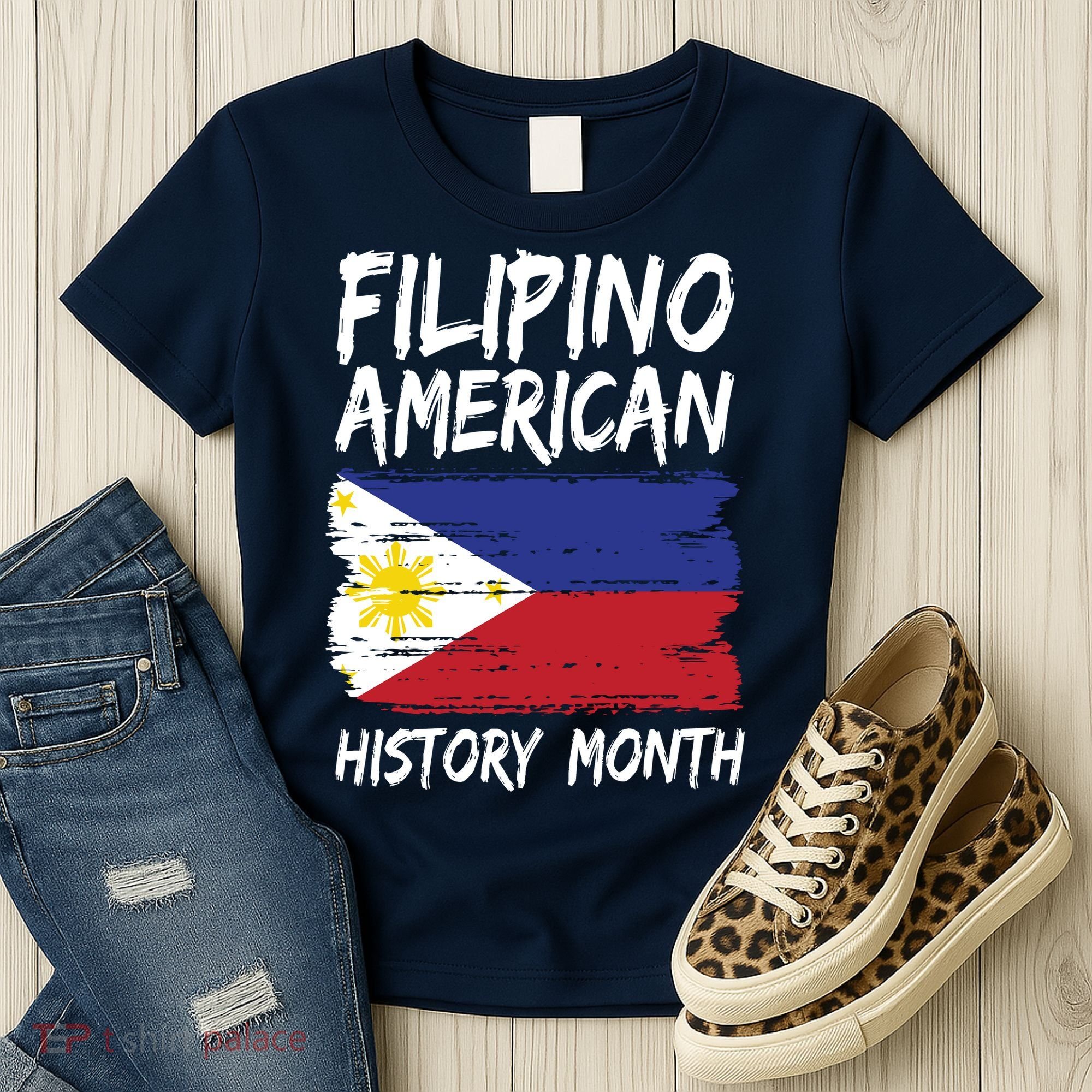 Filipino American History Month | Philippines Flag Women's T-Shirt