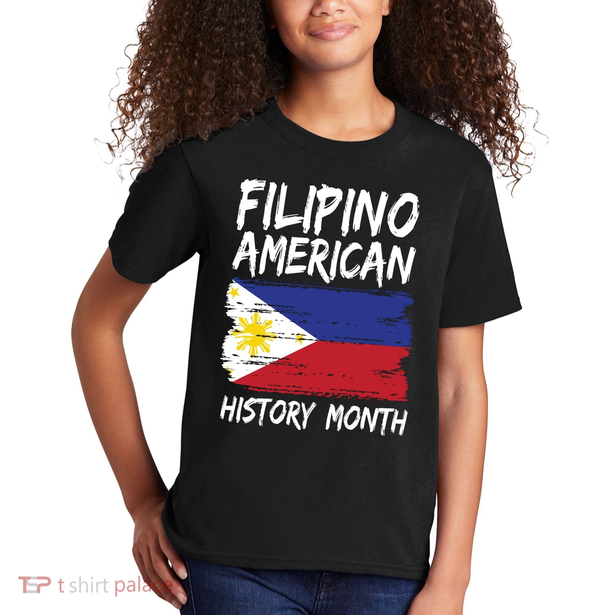 Filipino American History Month | Philippines Flag Kids T-Shirt