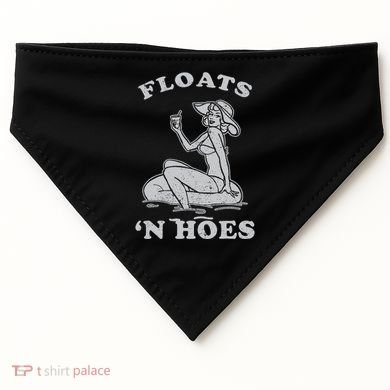 Floats And Hoes Funny Float Trip Tubing River Float USA-Made Doggie Bandana