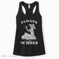 Floats And Hoes Funny Float Trip Tubing River Float Women's Tank Top thumb 0