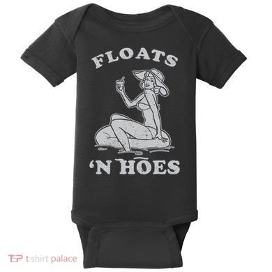 Floats And Hoes Funny Float Trip Tubing River Float Baby Bodysuit