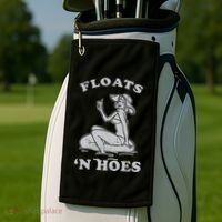 Floats And Hoes Funny Float Trip Tubing River Float Golf Towel thumb 2