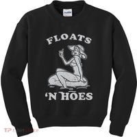Floats And Hoes Funny Float Trip Tubing River Float Kids Sweatshirt thumb 0