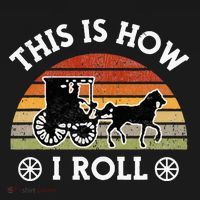 Funny Amish Horse & Buggy This Is How I Roll Lancaster Pa. Women's Hoodie thumb 2