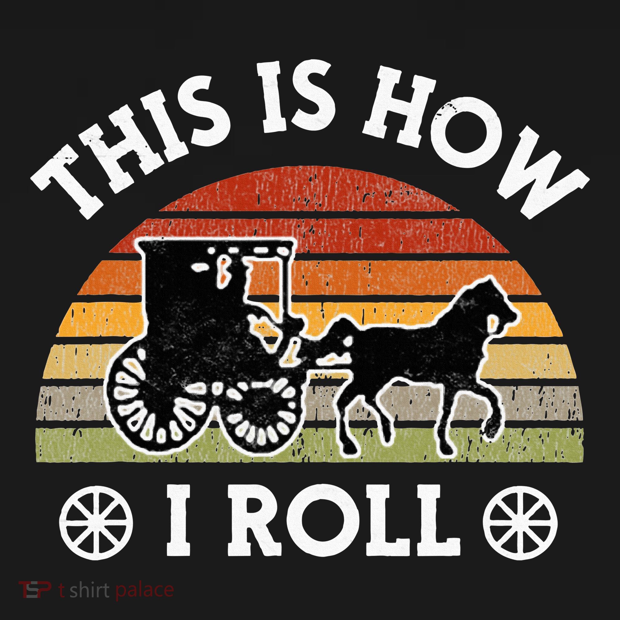 Funny Amish Horse & Buggy This Is How I Roll Lancaster Pa. Women's Hoodie