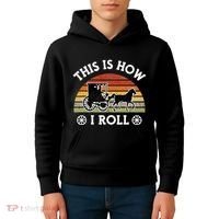 Funny Amish Horse & Buggy This Is How I Roll Lancaster Pa. Kids Hoodie thumb 4