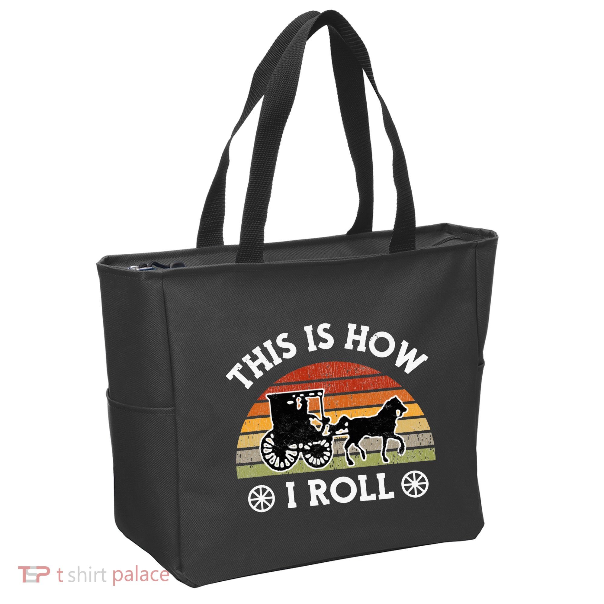 Funny Amish Horse & Buggy This Is How I Roll Lancaster Pa. Tote Bag