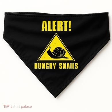 Funny Alert Hungry Snails For Snail Handler Snail Enthusiast USA-Made Doggie Bandana