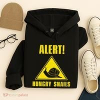 Funny Alert Hungry Snails For Snail Handler Snail Enthusiast Hoodie thumb 4