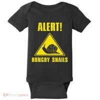 Funny Alert Hungry Snails For Snail Handler Snail Enthusiast Baby Bodysuit thumb 0