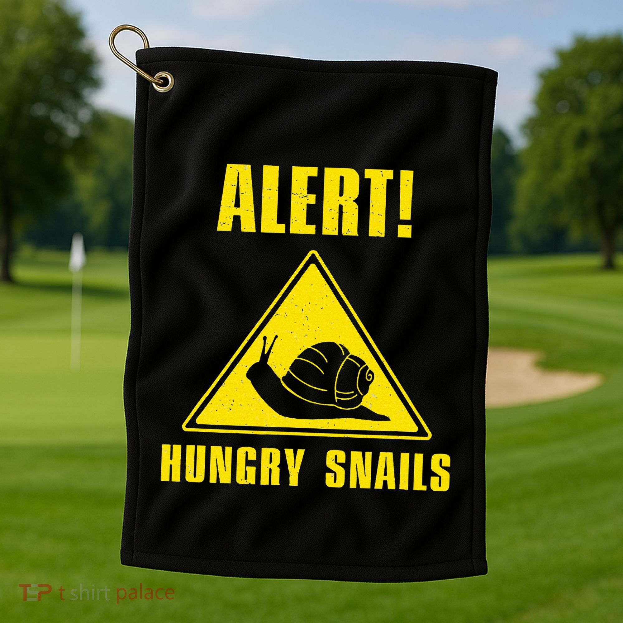 Funny Alert Hungry Snails For Snail Handler Snail Enthusiast Golf Towel