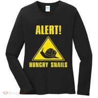 Funny Alert Hungry Snails For Snail Handler Snail Enthusiast Women's Long Sleeve Shirt thumb 0