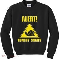 Funny Alert Hungry Snails For Snail Handler Snail Enthusiast Kids Sweatshirt thumb 0