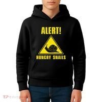 Funny Alert Hungry Snails For Snail Handler Snail Enthusiast Kids Hoodie thumb 4