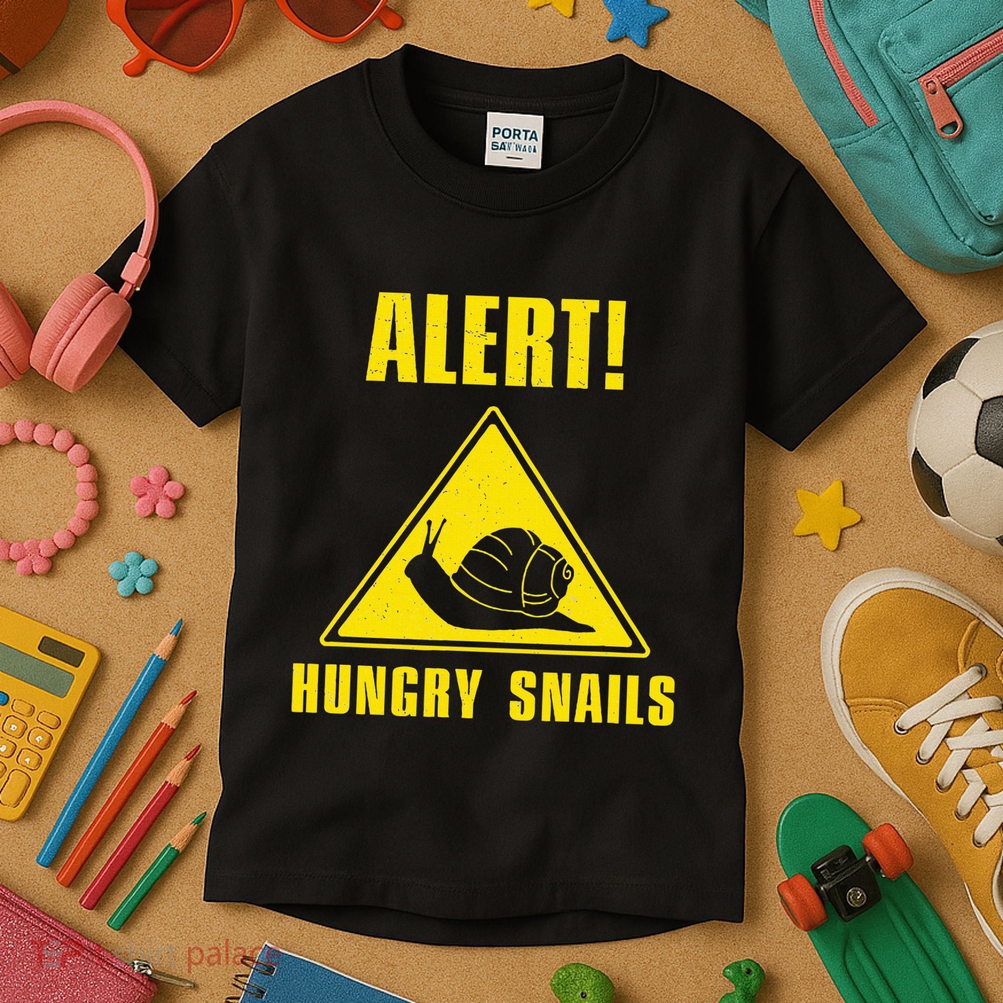 Funny Alert Hungry Snails For Snail Handler Snail Enthusiast Kids T-Shirt