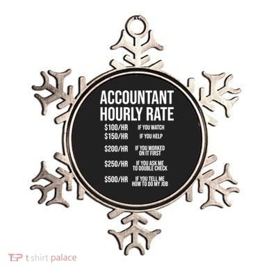 Funny Accountant Hourly Rate Accounting CPA Humor TShirt Ornament