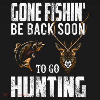 Fishing And Hunting Funny Fish Deer Hunter Gag Gift Gift Bucket Hat thumb 4
