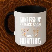 Fishing And Hunting Funny Fish Deer Hunter Gag Gift Gift Coffee Mug thumb 2