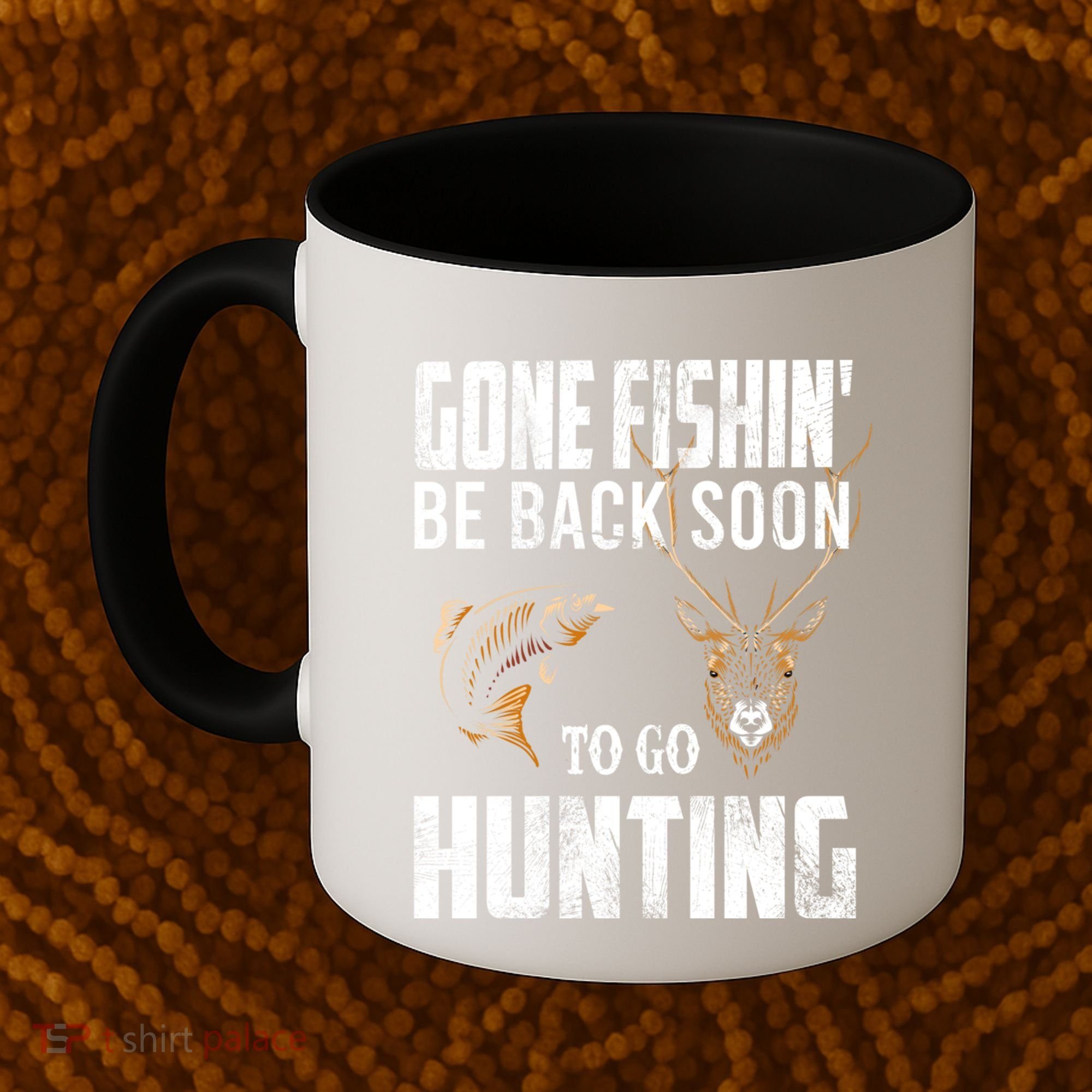 Fishing And Hunting Funny Fish Deer Hunter Gag Gift Gift Coffee Mug