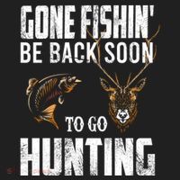 Fishing And Hunting Funny Fish Deer Hunter Gag Gift Gift Beanie thumb 2