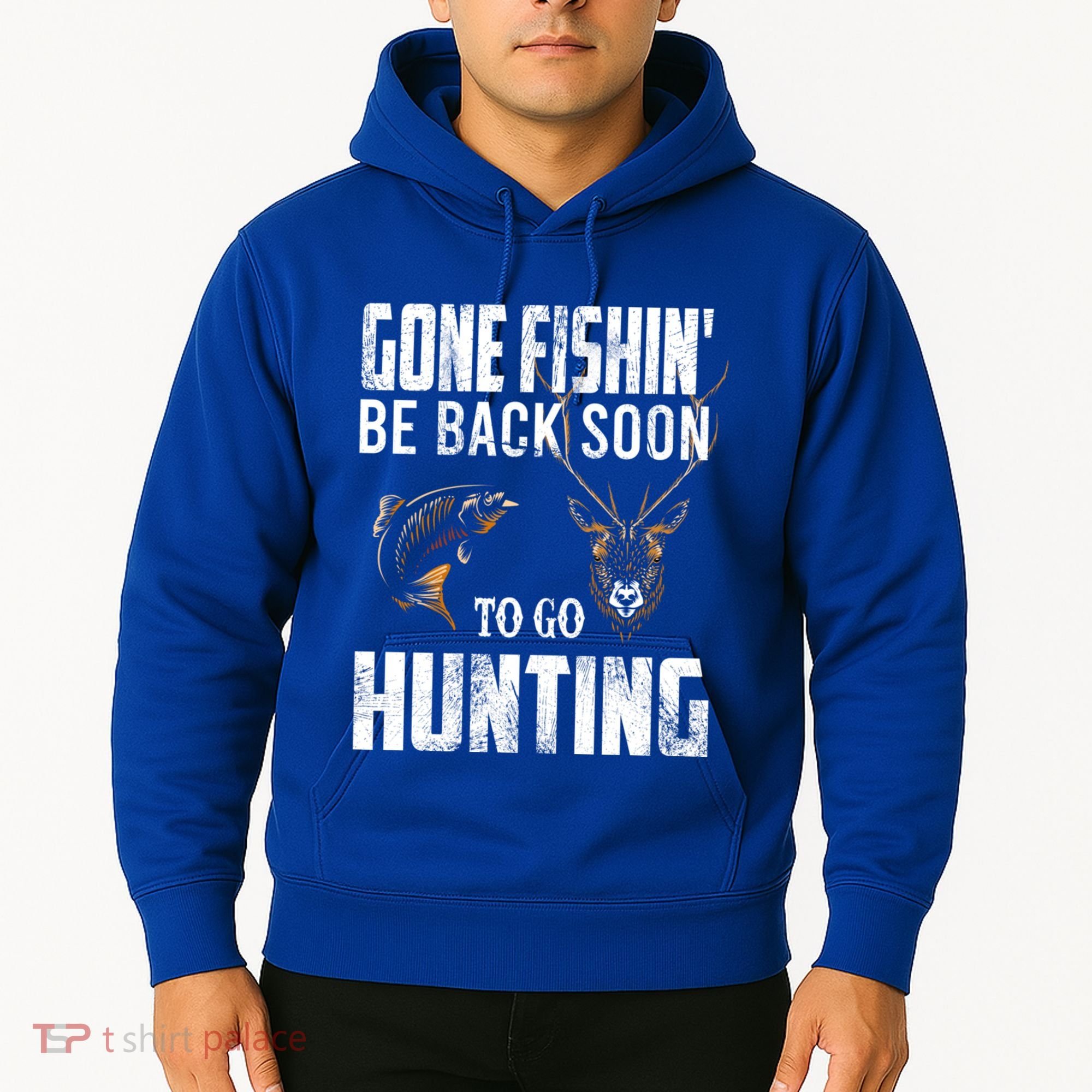 Fishing And Hunting Funny Fish Deer Hunter Gag Gift Gift Hoodie