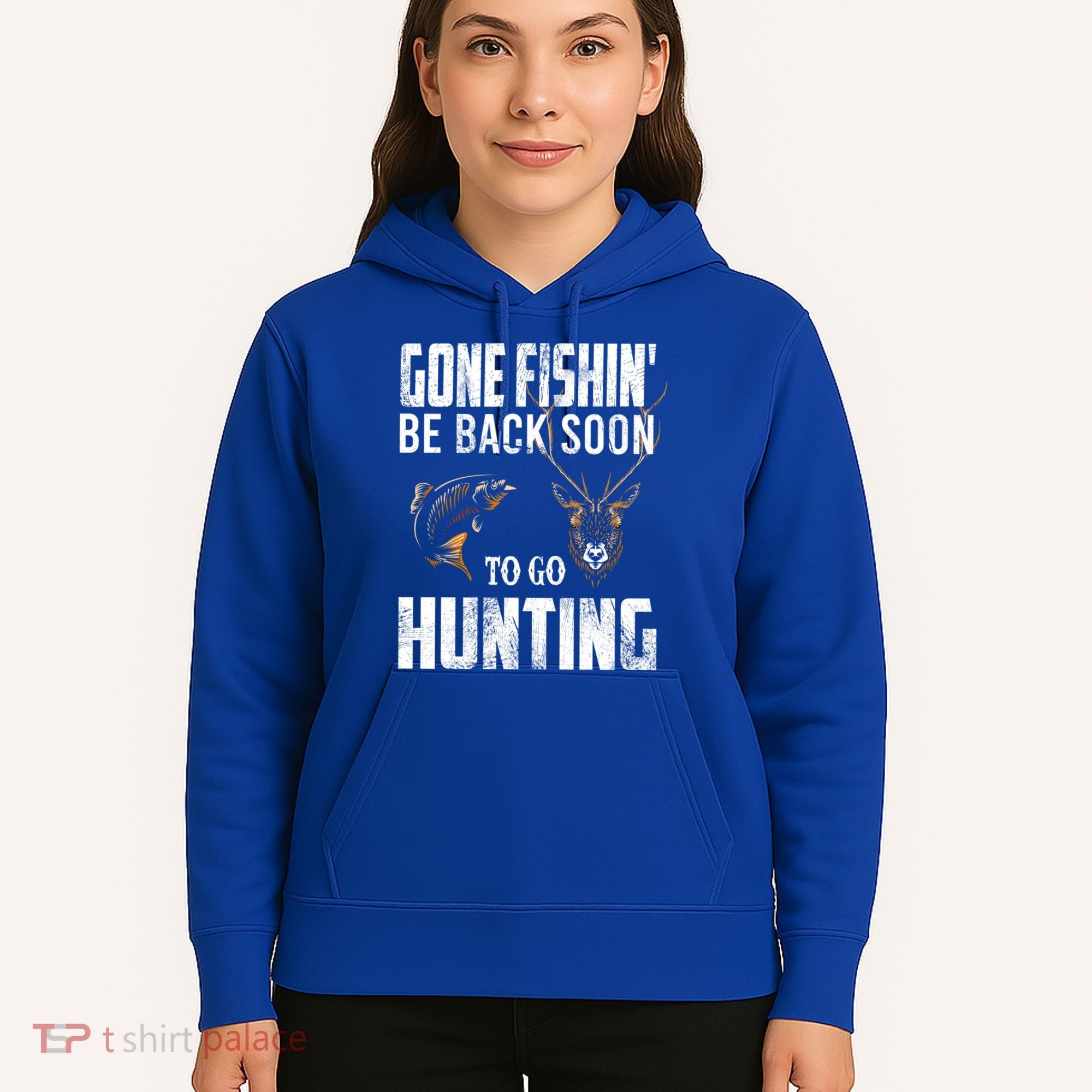 Fishing And Hunting Funny Fish Deer Hunter Gag Gift Gift Hoodie