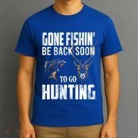 Fishing And Hunting Funny Fish Deer Hunter Gag Gift Gift T-Shirt thumb 3