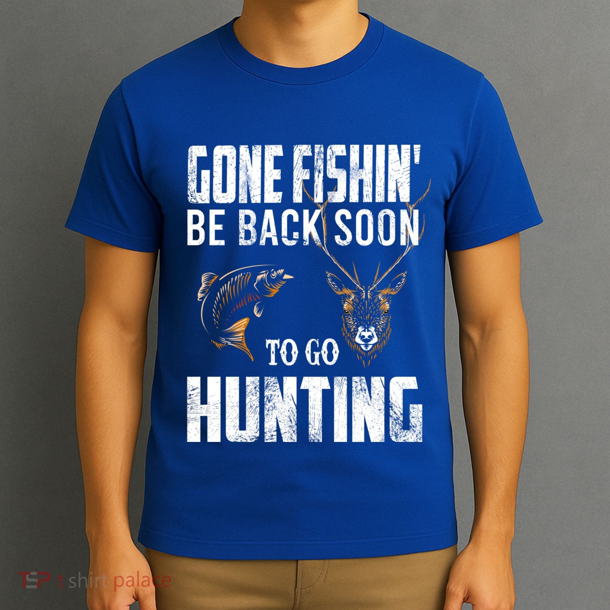 Fishing And Hunting Funny Fish Deer Hunter Gag Gift Gift T-Shirt