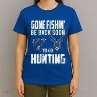 Fishing And Hunting Funny Fish Deer Hunter Gag Gift Gift T-Shirt thumb 4
