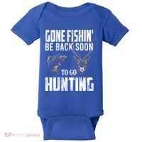 Fishing And Hunting Funny Fish Deer Hunter Gag Gift Gift Baby Bodysuit thumb 0