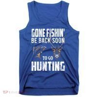 Fishing And Hunting Funny Fish Deer Hunter Gag Gift Gift Tank Top thumb 0