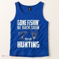 Fishing And Hunting Funny Fish Deer Hunter Gag Gift Gift Tank Top thumb 2