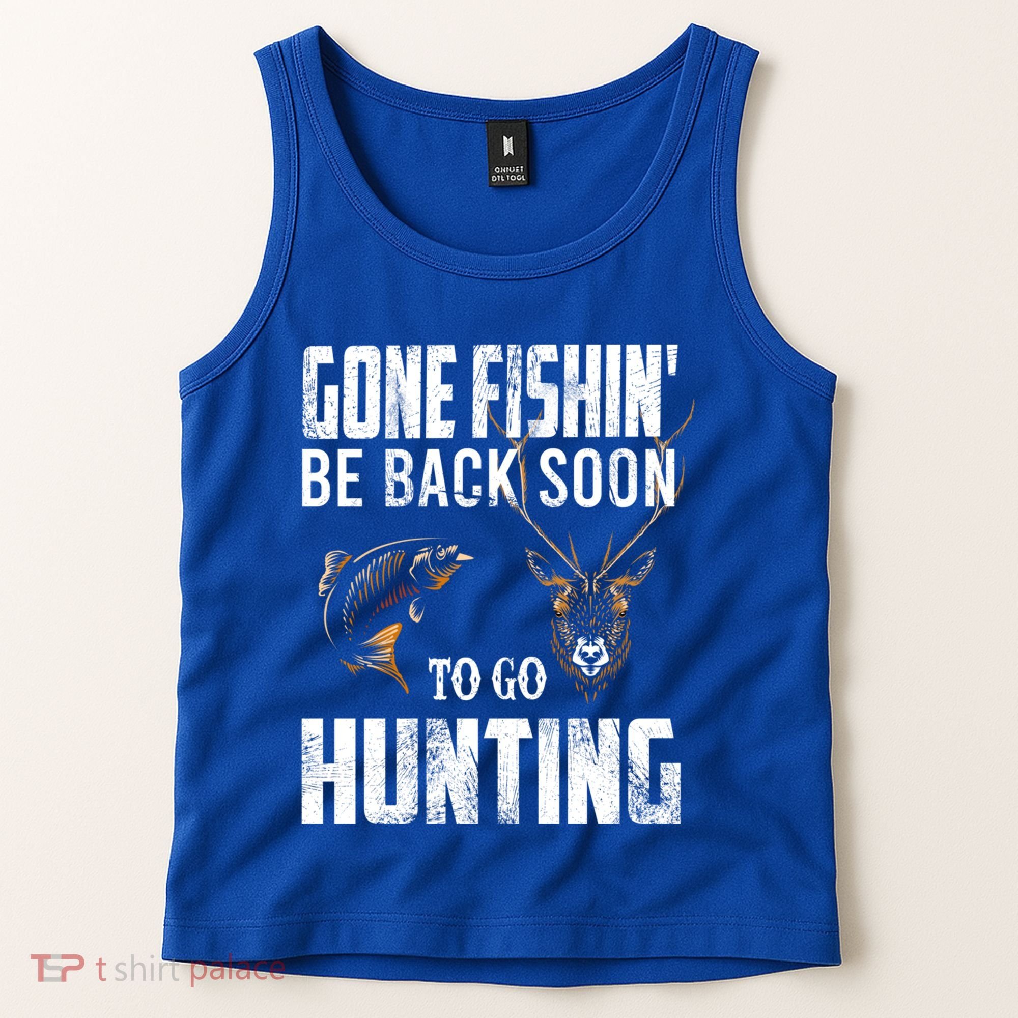 Fishing And Hunting Funny Fish Deer Hunter Gag Gift Gift Tank Top